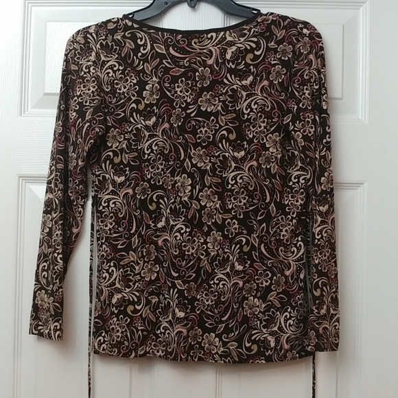 TOMORROWS MOTHER Size S Brown Floral Maternity Top - Picture 6 of 7